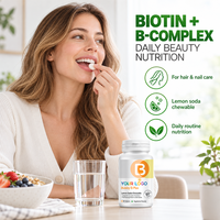 OEM ODM Vitamine B Complexe Comprimés à Croquer Saveur Citron Soda Complément Alimentaire Nutrition Quotidienne Marque Privée Vitamine B Vente en Gros