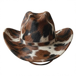 Chapeau de cowboy en laine marron GENERSA SPORTS à large bord, unisexe, décontracté, pour l'extérieur, toutes saisons, adulte, 50-52 cm, pour le cyclisme et les voyages - Product Image 1