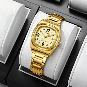 Orologio da Donna di Lusso con Quadrante Quadrato, Movimento al Quarzo, Quadrante Luminoso, <span class=keywords><strong>Calendario</strong></span> e Impermeabilità 3ATM - Product Image 1