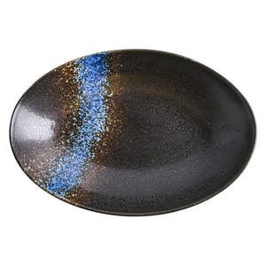 Assiettes à sushi et à poisson en céramique de style japonais, de forme irrégulière, créatives, pour collations et desserts, compatibles micro-ondes, émaillées, pour hôtels - Product Image 5