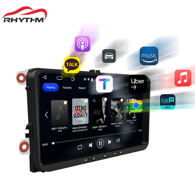 Rhythm Dashboard Multimedia Android Auto Car Radio 4GB 64GB Touch Screen Player Carplay FM GPS Wifi System MP3/MP4 Players USB