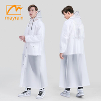 Imperméable à capuche en EVA léger et personnalisé en gros imperméable pour le cyclisme ou le camping réutilisable et portable avec de longs traits