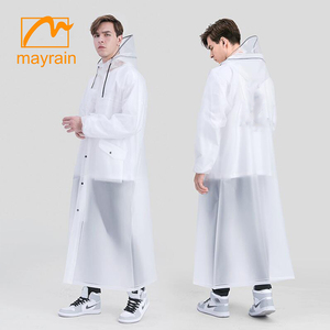 Imperméable à capuche en EVA léger et personnalisé en gros imperméable pour le cyclisme ou le camping réutilisable et portable avec <span class=keywords><strong>de</strong></span> longs traits - Product Image 1