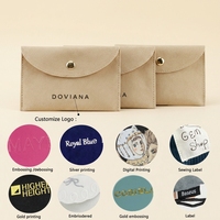 2024 microfibre bijoux collier pochette sur mesure anneau daim velours bijoux emballage pochette sac avec Logo pour bijoux