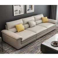Canapé modulaire en cuir véritable, style nordique simple et moderne, en forme de L, avec chaise longue d'angle, garantie 5 ans pour petit appartement