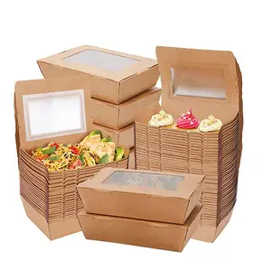 Microwave Safe Leakproof Disposable Eco Biodegradable Take Away Fast Food Delivery Clamshell Packaging Box