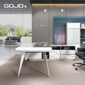 आधुनिक लक्जरी कार्यकारी कार्यालय फर्नीचर एर्गोनोमिक एल-आकार की छत डेस्क आसान असेंबली टिकाऊ कार्यकारी कंप्यूटर टेबल - Product Image 5