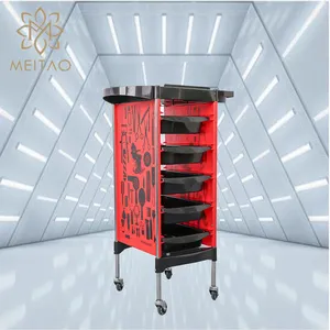 Salon Beauty Furniture Cart Trolley Various Designs Hairdresser Plastic Barber Chair Modern 3 Pieces for Barber Hair Salon