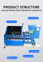 60L/100L Concrete Mixer Concrete Mixer for Lab Cement Mixing Machine Single Horizontal Shaft Forced Concrete Mixer