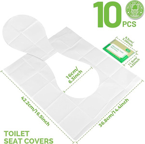 Coprisedili monouso essenziali per vasino carta lavabile per viaggi in aereo forniture per bagno e servizi igienici - Product Image 4