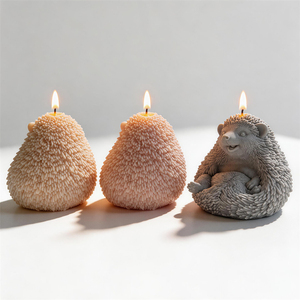 Molde de silicona de figurita de <span class=keywords><strong>erizo</strong></span> sentado para decoración del hogar, molde para velas de cera de soja, molde de resina y yeso de animales - Product Image 5