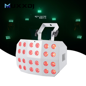 Muxxdj <span class=keywords><strong>24</strong></span>*12W rgbwa + UV pin Powered <span class=keywords><strong>DMX</strong></span> không dây uplights <span class=keywords><strong>LED</strong></span> Spider rửa đèn cho DJ Sân khấu âm nhạc sự kiện - Product Image 1