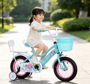 Vélo pour enfants de style dessin animé pour garçons et filles avec panier, siège et roues auxiliaires arrière. Vélo à pédales pour bébé de 12/16/20 <span class=keywords><strong>pouces</strong></span>. - Product Image 5