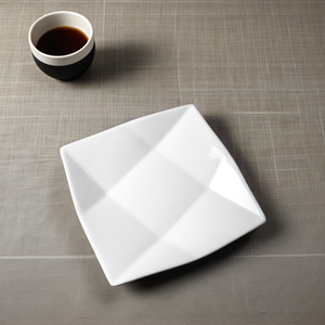 Vaisselle en céramique durable de 8 à 12 pouces Assiettes carrées royales de qualité Assiettes en vrac Plats au design moderne pour la maison et les aliments - Product Image 1