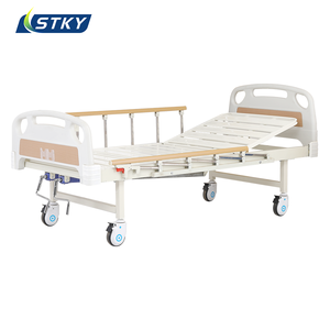 Lit d'hôpital manuel <span class=keywords><strong>à</strong></span> <span class=keywords><strong>deux</strong></span> fonctions, lit médical <span class=keywords><strong>à</strong></span> double manivelle avec matelas et table <span class=keywords><strong>à</strong></span> <span class=keywords><strong>manger</strong></span> pour les soins infirmiers - Product Image 4