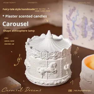 Vela con Forma de Carrusel, Fragancia Romántica, Ambiente Aromático, Uso en Interiores, Regalo Navideño, Regalo de Año Nuevo, Cera de Soja Mixta, Forma de Copa - Product Image 2