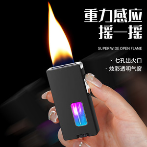 Encendedor de Gas Butano Recargable Gravity con Función Antiviento, Diseño Metálico para Viajes - Product Image 2