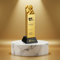 Trophée Figurine en Résine et Métal Personnalisé, Design Sophistiqué, Soudure Créative, Gravure d'Ombre Portable, Thème Animal, Impression Typographique