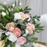 Boule de fleurs artificielles réalistes en soie pour centres de table de mariage, décoration événementielle, rentrée scolaire et usage domestique