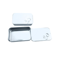 Boîte en fer blanc rectangulaire personnalisée de qualité alimentaire, emballage cadeau métallique à couvercle coulissant avec finition mate/brillante pour snacks et cadeaux