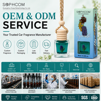 Diffuseur de parfum de luxe pour voiture 8ml, flacon en verre avec bouchon en bois, diffuseur d'huiles essentielles à suspendre, désodorisant pour voiture, idéal pour un cadeau, parfum d'ambiance premium