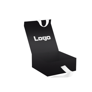 HENGXING Luxury Matte <b>Black</b> Magnetic Collapsible Rigid Cardboard Paper Shoe <b>Box</b> Large Folded Packaging Gift Custom <b>Box</b> for Gift - Product Image 1