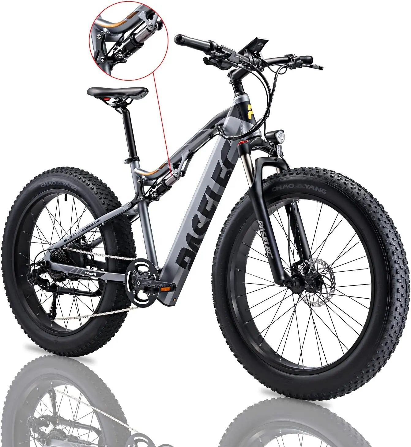 BLJ DP-04033 48v vtt entièrement suspendu e-bike fat tire vtt vélo pour hommes