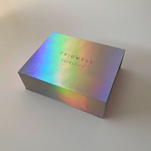 Trigwell Cosmetics Holographic Rigid <b>Box</b> Rectangle Corrugated Board Gift Craft Packaging - Product Image 1