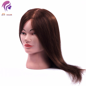Cabeza <span class=keywords><strong>de</strong></span> Maniquí <span class=keywords><strong>de</strong></span> Cabello Humano 100% Natural para Peluquería, Cabeza <span class=keywords><strong>de</strong></span> Práctica <span class=keywords><strong>de</strong></span> Cabello Real para Entrenamiento - Product Image 1
