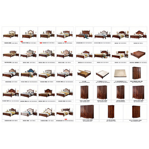Juego de Dormitorio Estilo Americano Rústico Qingya Furniture, Serie Vintage Universal, Catálogo Completo de Muebles a Juego - Product Image 1