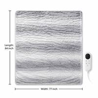 Manta Eléctrica Bearhug Tamaño Completo 77 X 84, 10 Niveles de Calor, Apagado Automático de 1 a 12 Horas, Piel Sintética Sherpa de Doble Cara