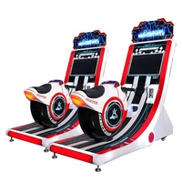 JiaXin OEM Machine de jeu d'arcade simulateur de course automobile à monnayeur avec couleur et logo personnalisables, prise en charge de la langue anglaise