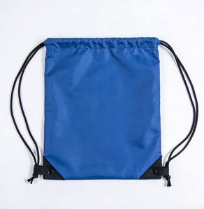 Custom Logo 210D Polyester <b>Drawstring</b> <b>Backpack</b> Factory Price Large Waterproof Foldable Shoe Reusable Sports Gym Bag - Product Image 2