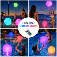 Boule flottante LED pour piscine, 16 couleurs changeantes, télécommande, sphère gonflable lumineuse, décoration extérieure pour les événements de fête à la piscine