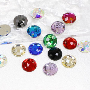 Dongzhou, diamantes de imitación con reverso plano, forma redonda, cristal cosido, venta al por mayor, cuentas de piedra de cristal sueltas, ropa, zapatos, accesorios Diy - Product Image 3