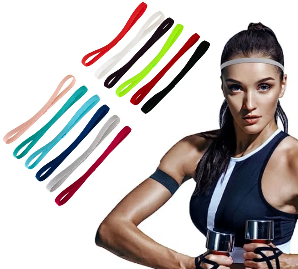 Fasce sportive elastiche antiscivolo spesse di vendita calde fasce per capelli da calcio per donne e uomini che corrono