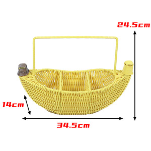Cesta colgante transfronteriza de almacenamiento, cesta tejida para verduras, cesta de almacenamiento personalizada, bonita cesta de mimbre portátil para frutas y plátanos - Product Image 3