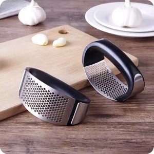 <b>Kitchen</b> Stainless Steel Garlic Press Crusher Manual Specialty <b>Tool</b> for Mincing and Chopping Garlic Accessory <b>Gadget</b> - Product Image 2