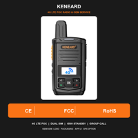 KENEARD KE-333 4G LTE POC Digital Walkie Talkie CAT.1 Radio Jaringan Dual SIM Panggilan Grup 2500mAh Global 150 Jam Siaga USB Tipe-C