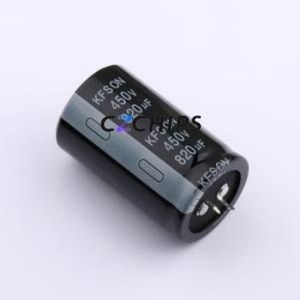 KN821M45035*55A Snap-in Aluminum Electrolytic Capacitor Through hole Component (THT),D35xL55mm 820uF 20% 450V 10mm - Product Image 1