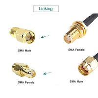 Connecteur d'antenne RF coaxial TS9 UFL femelle Yunding de haute qualité, impédance 50 ohms, VSWR 1,5, matériau ABS, câble en cuivre pur