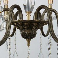 Lustre en cristal et laiton vintage américain sur mesure fait main de qualité supérieure pour salon, salle à manger, villa, chambre à coucher