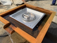 Table de foyer au propane sans fumée, écologique et résistante à la rouille, pour fontaine d'eau de piscine