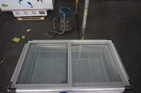 Congélateur vitrine à porte coulissante de 600 litres à refroidissement rapide pour buffet