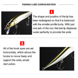 Swim Jerkbaits Life-like Jacka swimbait esche da pesca cane Walking plastica Jerk Bait Jerkbait sospensione hardbait - Product Image 2