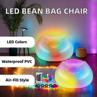 Chaise gonflable illuminée par LED Chaise gonflable de camping sans pompe Canapé gonflable à LED