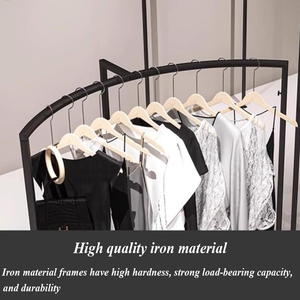 Đường cong hình dạng màu đen của phụ nữ quần áo hiển thị giá quần áo cửa hàng Kệ triển lãm thương mại quần áo hiển thị đứng - Product Image 5