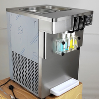 Máquina de Helado Suave Comercial de Acero Inoxidable con Certificación ETL NSF CE RoHS, 3 Sabores, Leche y Fruta, 20-258L/h