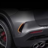 Autocollant décoratif pour aérateur arrière en ABS noir brillant et motif carbone pour Mercedes GLA H247 2020+