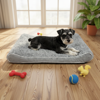 Cama para Perro Grande de Lujo Ecológica con Logotipo Personalizado, Lavable, con Espuma Viscoelástica, Almohadilla Térmica Impermeable, Transpirable, Embalaje en Cartón